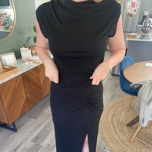 DVF formal black dress